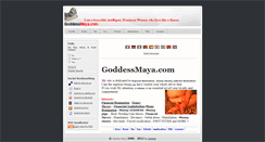 Desktop Screenshot of goddessmaya.com